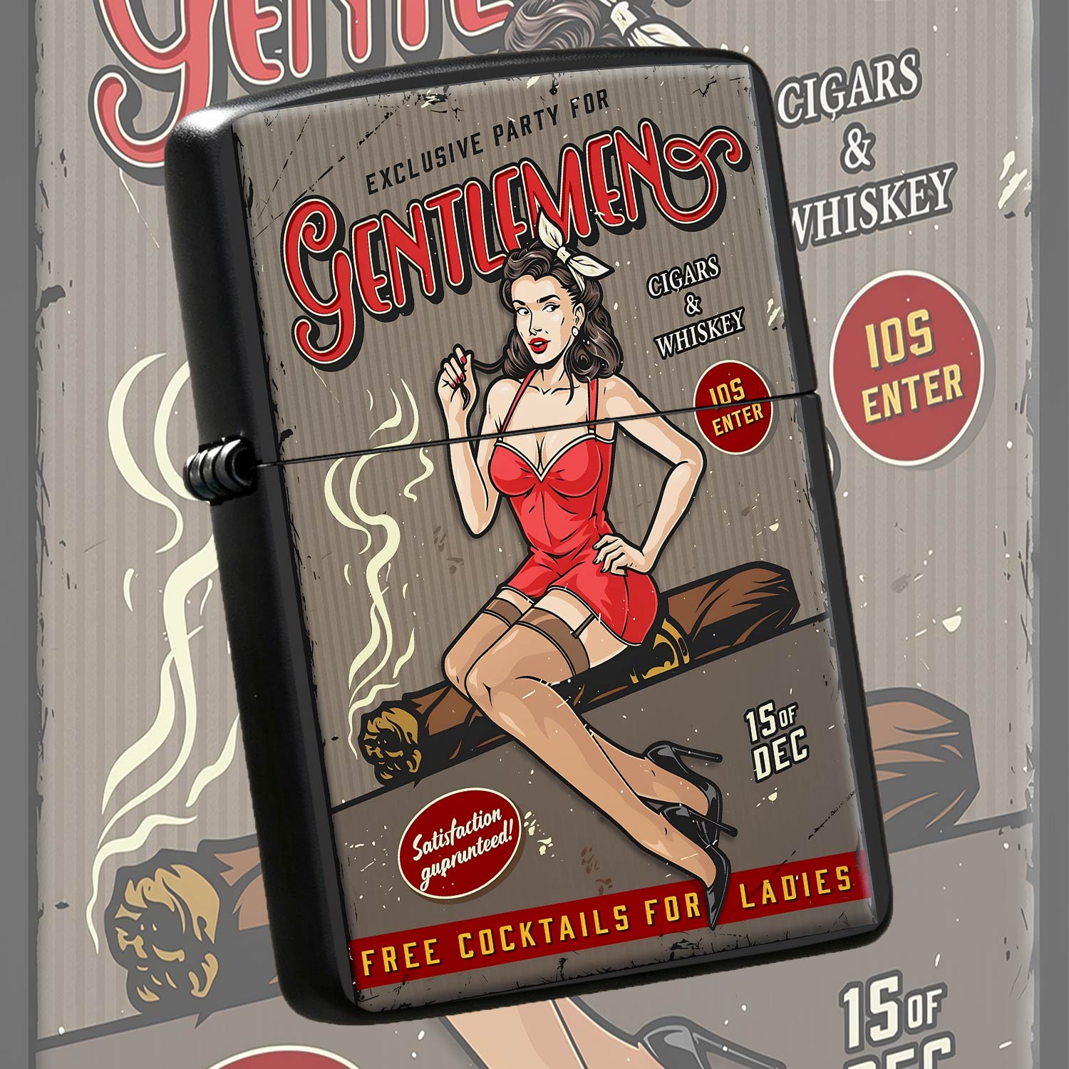 Accendino vintage con stampa d - Vintage Collectible Posters recensione e prezzo